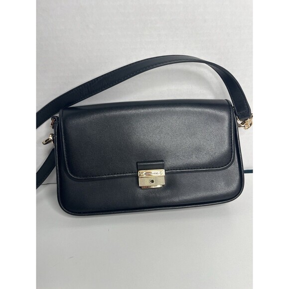MICHAEL KORS Bradshaw Small Leather Convertible Shoulder Bag black Leather - Picture 1 of 5